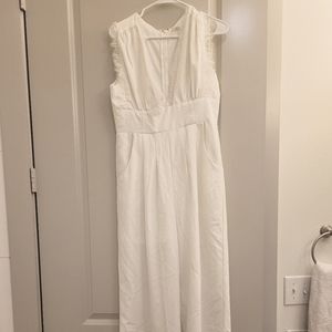 Francesca's White Jumpsuit size 6